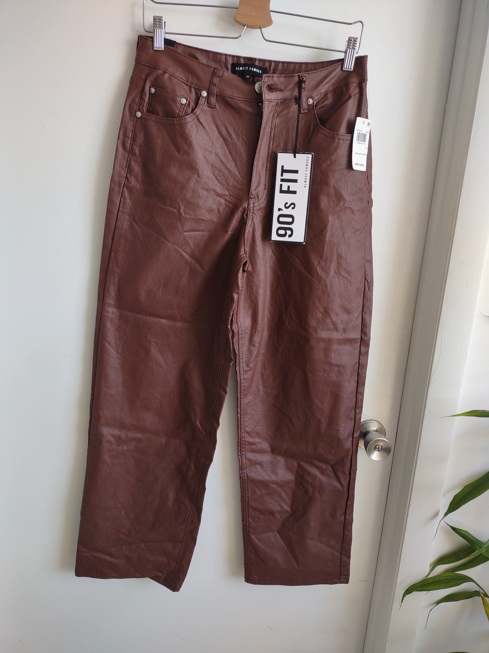 Almost Famous Brown Coated Jeans